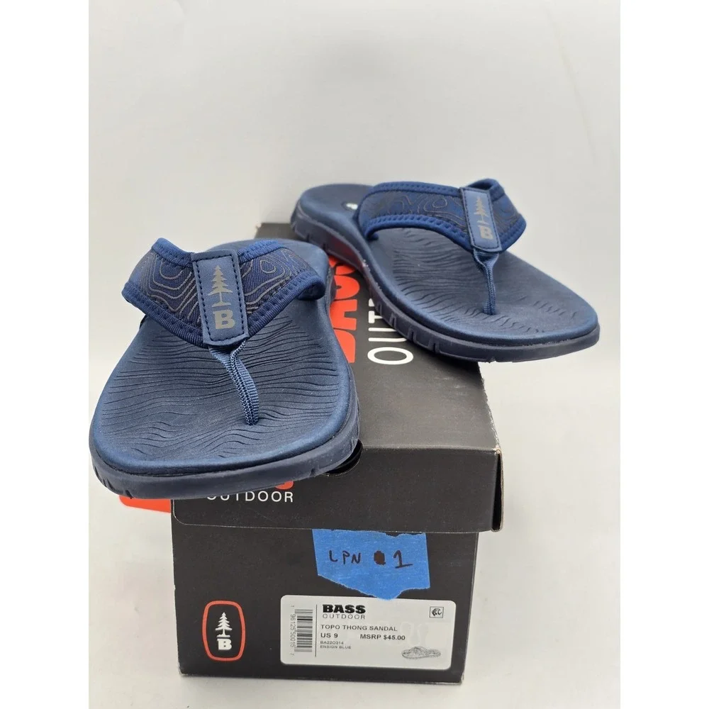NEW BASS OUTDOOR TOPO THONG Sandal‎ — US SIZE 9 - Ensign Blue - NIB